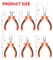 Mini Pliers Set,6-piece Needle Nose, Diagonal, Long Nose, Bent Nose, End Cutting and Linesman, for Jewelry, Making Crafts, Repairing Electronic Devices, with Pouch (6-Piece)